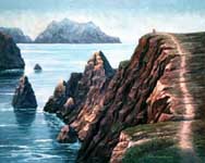 Oil painting of Channel Islands.