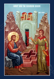 Icon of Christ with St. Photini